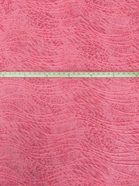 Paradise Pink 100% Polyester Abstract Animal Burnout Puckered Novelty Knit 54W