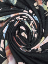 Copper Penny/Dark Charcoal/Moring Blue/Multi Polyester/Rayon/Lycra Floral Print French Terry Knit 58W