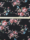 Copper Penny/Dark Charcoal/Moring Blue/Multi Polyester/Rayon/Lycra Floral Print French Terry Knit 58W