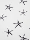 Warm White/Black 100% Cotton Starfish Print Jersey Knit 64W