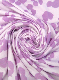 Lilac/Light Thistle Polyester/Lycra Animal Print Brushed Sweater Knit 66W