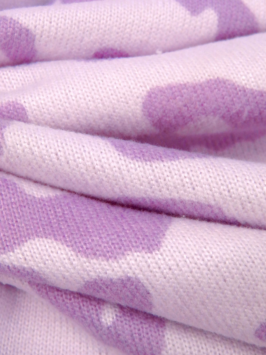 Lilac/Light Thistle Polyester/Lycra Animal Print Brushed Sweater Knit 66W