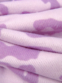 Lilac/Light Thistle Polyester/Lycra Animal Print Brushed Sweater Knit 66W