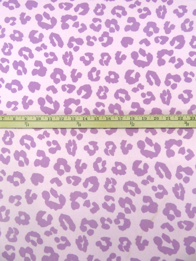 Lilac/Light Thistle Polyester/Lycra Animal Print Brushed Sweater Knit 66W