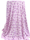 Lilac/Light Thistle Polyester/Lycra Animal Print Brushed Sweater Knit 66W
