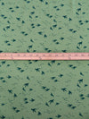 Dusty Asparagus/Deep Jungle Green 100% Rayon Various Bird Silhouette Print Jersey Knit 52W