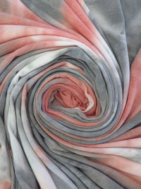 New York Pink/White/Trolley Gray Polyester/Lycra Tie-Dye Print Jersey Knit 56W