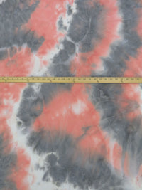 New York Pink/White/Trolley Gray Polyester/Lycra Tie-Dye Print Jersey Knit 56W
