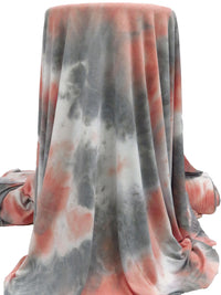 New York Pink/White/Trolley Gray Polyester/Lycra Tie-Dye Print Jersey Knit 56W