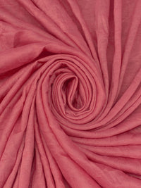 Candy Pink 100% Polyester Crinkle Knit 61W