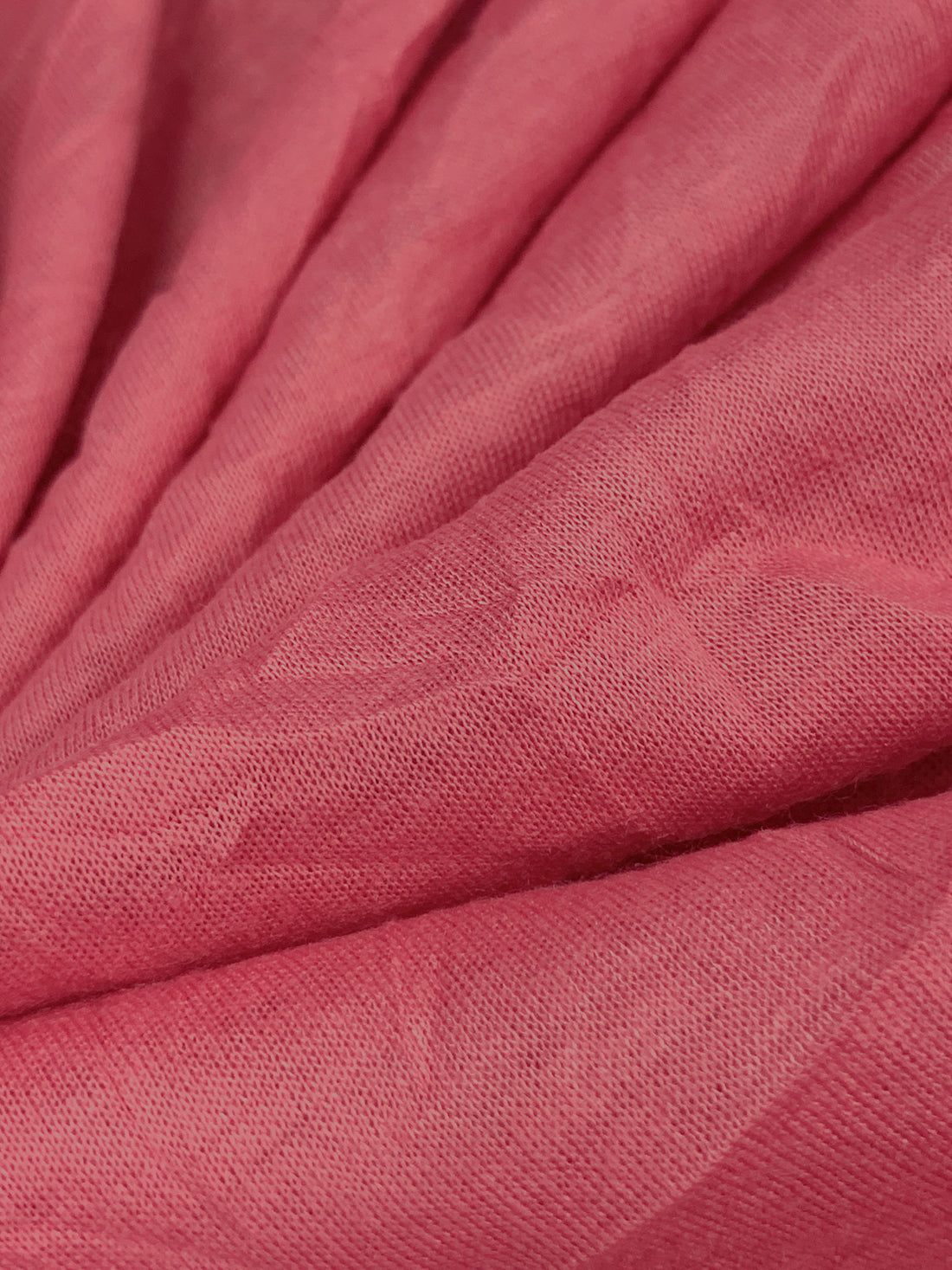 Candy Pink 100% Polyester Crinkle Knit 61W