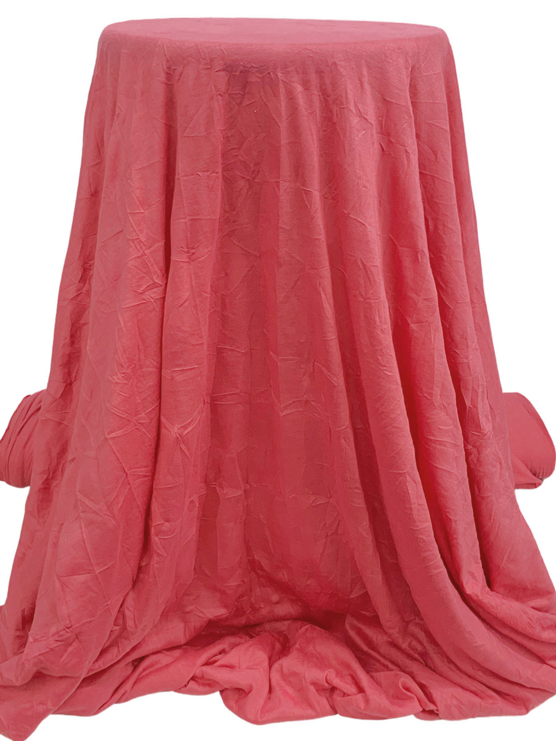 Candy Pink 100% Polyester Crinkle Knit 61W