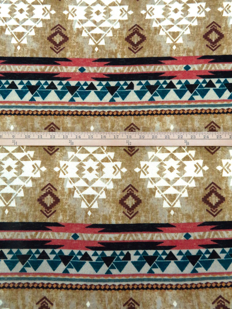 Willow Tea/Off-White/Rose Vale/Multi 100% Polyester Tribal Print Sweater Knit 52W