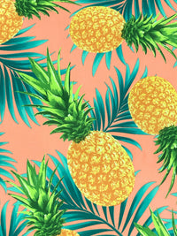 Mellow Apricot/Ocean Green/Marigold/Multi Polyester/Lycra Pineapples Print Double Brushed Knit 58W
