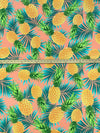 Mellow Apricot/Ocean Green/Marigold/Multi Polyester/Lycra Pineapples Print Double Brushed Knit 58W