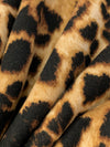 Golden Tan/Black/Wheat Polyester/Lycra Animal Print Double Brushed Knit 58W
