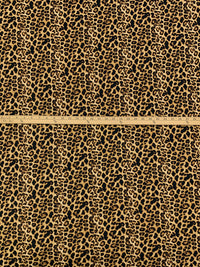 Golden Tan/Black/Wheat Polyester/Lycra Animal Print Double Brushed Knit 58W