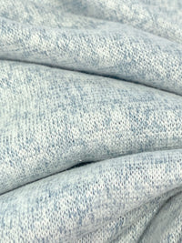 Pale Blue Rayon/Polyester/Lycra Heathered Brushed Sweater Knit 58W