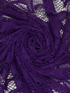 Royal Purple Polyester/Lycra Abstract Lace Knit 55W