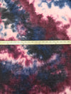 Lotion Pink/Berry/Dark Purple/Multi Polyester/Lycra Tie-Dye Print Brushed Sweater Knit 58W