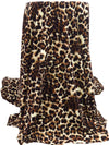 Black/Wheat/Chocolate Polyester/Lycra Animal Print Brushed Sweater Knit 58W