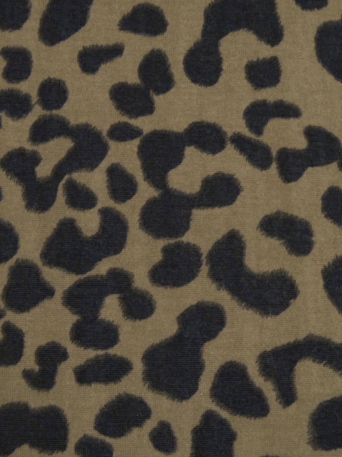 French Bistre/Dark Charcoal Gray Polyester/Lycra Animal Print Brushed Sweater Knit 60W