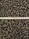 French Bistre/Dark Charcoal Gray Polyester/Lycra Animal Print Brushed Sweater Knit 60W