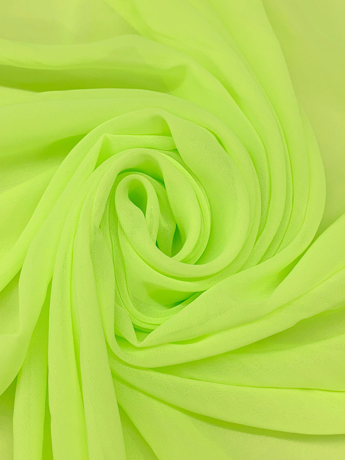 Bright French Lime 100% Polyester Chiffon 60W