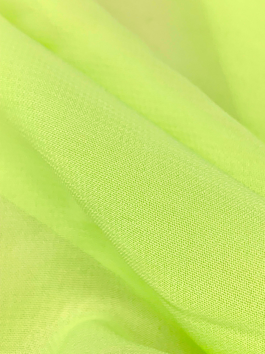 Bright French Lime 100% Polyester Chiffon 60W