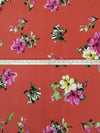Terra Cotta/French Rose/Midnight Green/Multi Polyester/Lycra Large Floral Print Double Brushed Knit 58W