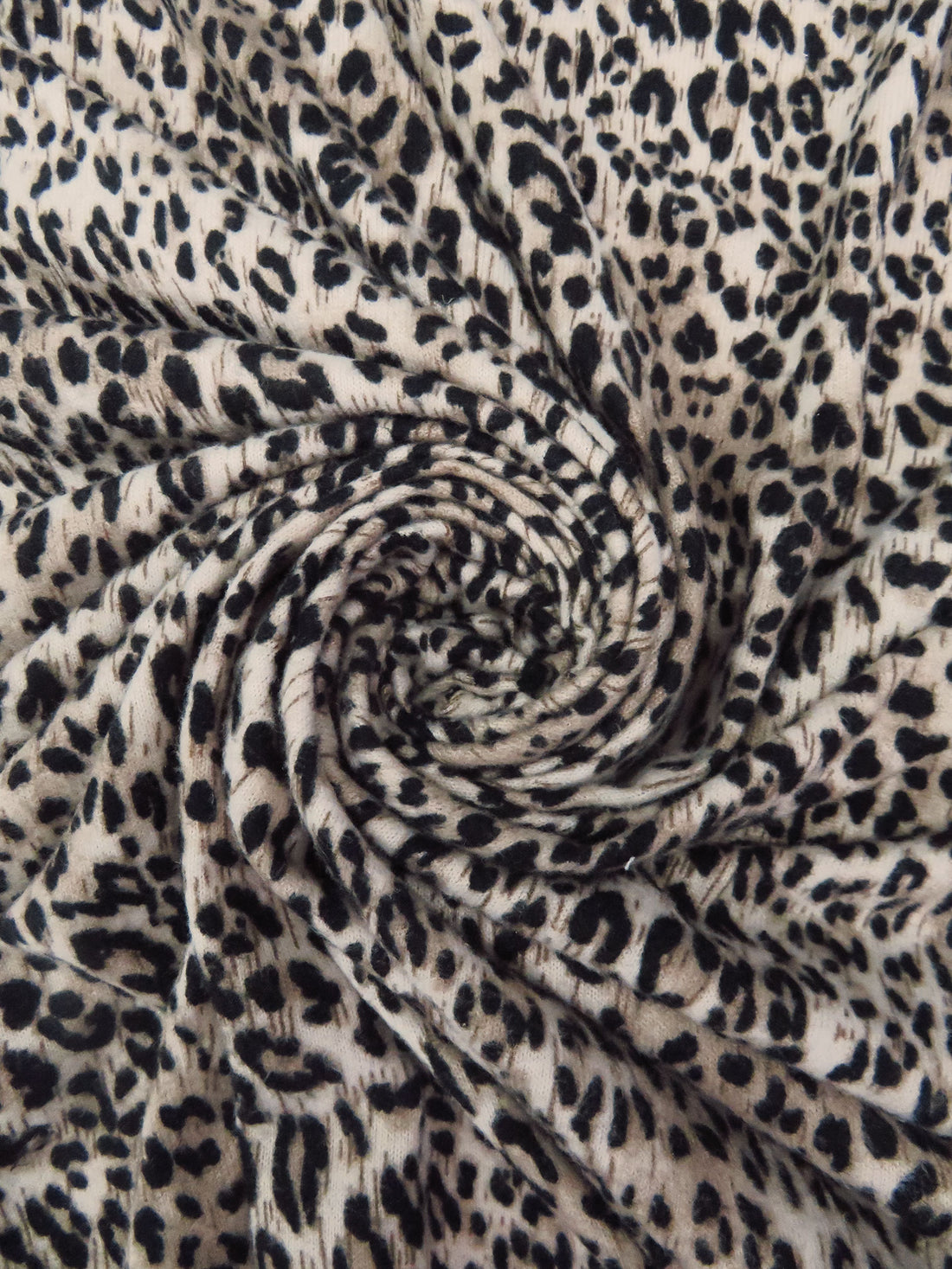 Umber/French Beige/Black/Multi Polyester/Lycra Small Animal Print Brushed Sweater Knit 56W