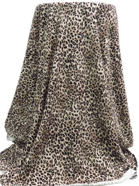Umber/French Beige/Black/Multi Polyester/Lycra Small Animal Print Brushed Sweater Knit 56W