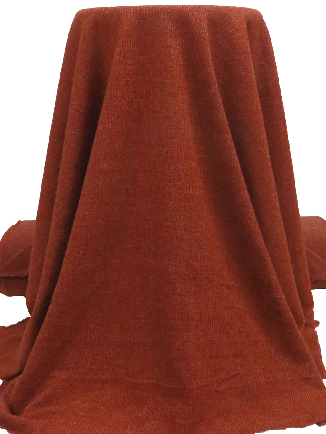 Kenyan Copper/Black/Light Burnt Red 100% Polyester Faint Heathered Horizontal Stripe Weave Brushed Sweater Knit 58W