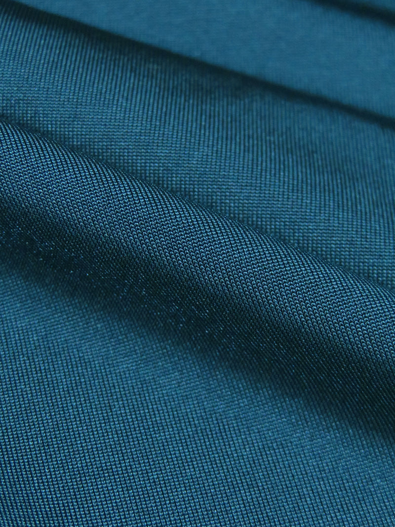 Peacock Blue Polyester/Lycra Shiny FTY Knit 58W