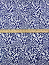 Navy Blue/White Polyester/Rayon Abstract Rose Weave Jacquard Double Knit 60W