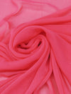 Paradise Pink 100% Polyester Crinkle Chiffon 58W