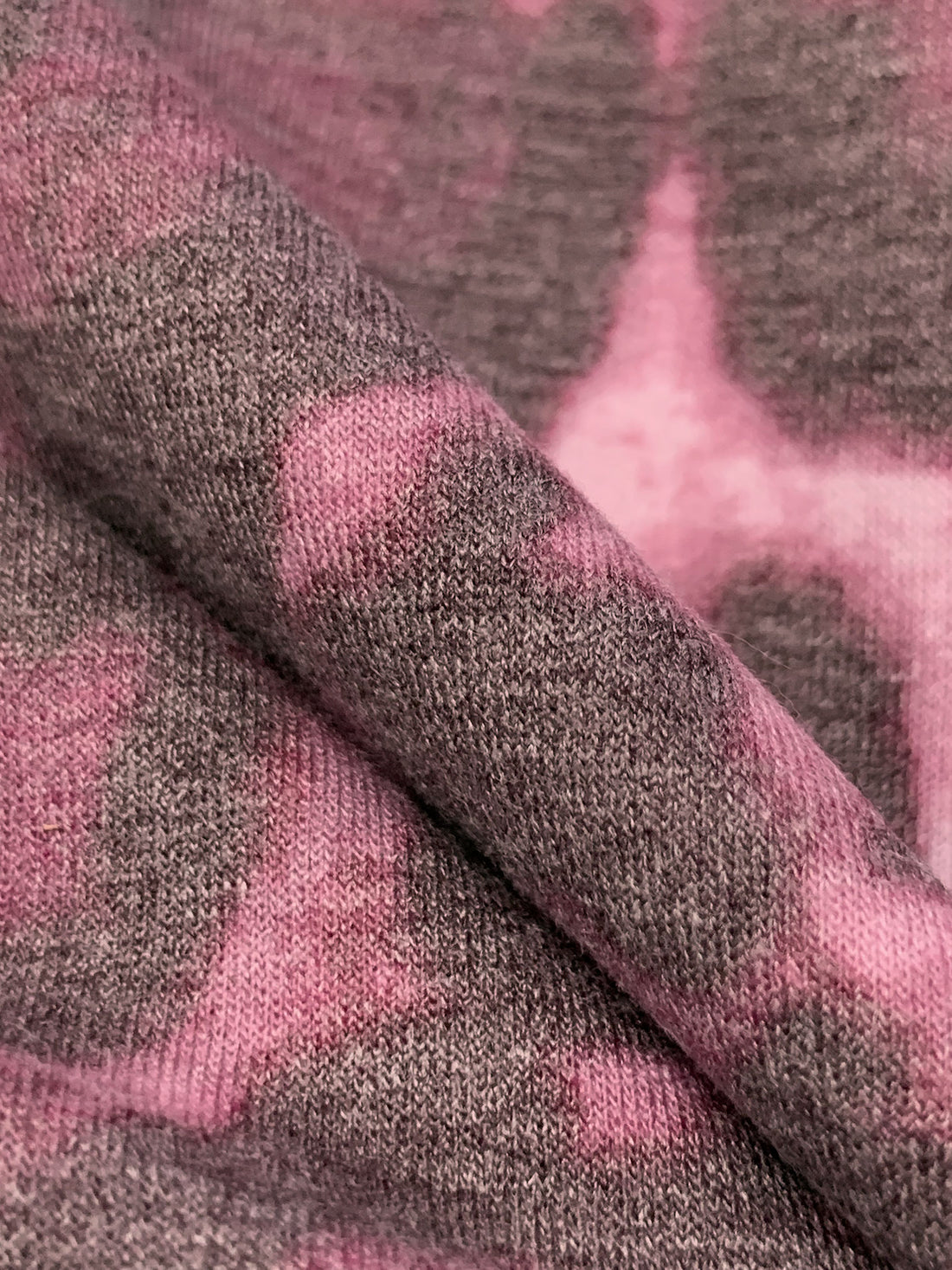 Frosted Rose/Dark Taupe/Cameo Pink Polyester/Rayon/Lycra Animal Print French Terry Knit 60W