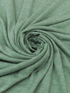 Heathered Succulent Green Polyester/Wool Jersey Knit 62W