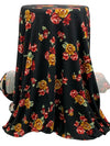 Black/Goldenrod/Auburn/Multi Polyester/Lycra Floral Print Sweater Knit 56W