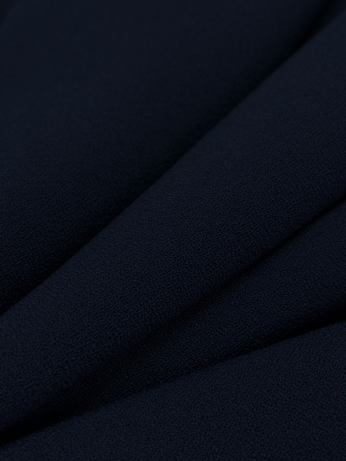 Navy 100% Polyester Crepe 56W