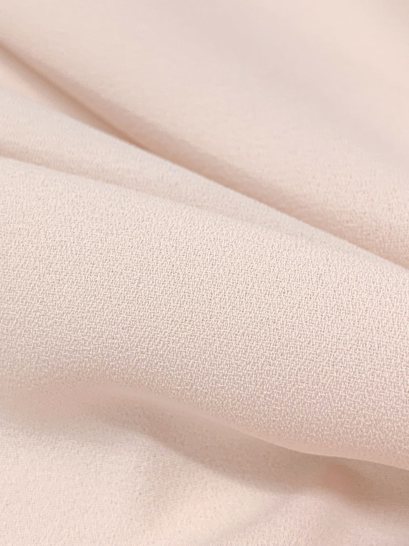 Pale Ballet Pink 100% Polyester Crepe 56W