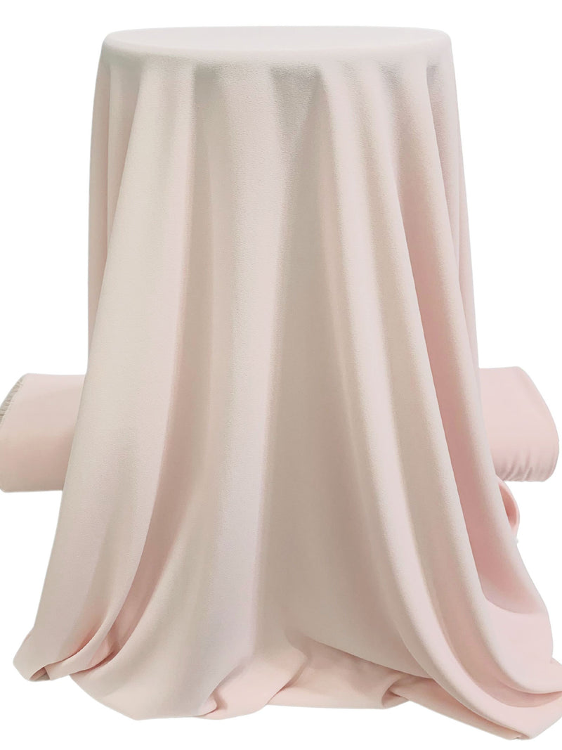 Pale Ballet Pink 100% Polyester Crepe 56W