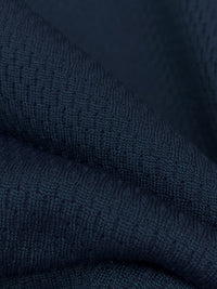 Soft Navy Polyester/Cotton Mesh Weave Double Knit 50W