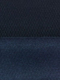 Soft Navy Polyester/Cotton Mesh Weave Double Knit 50W