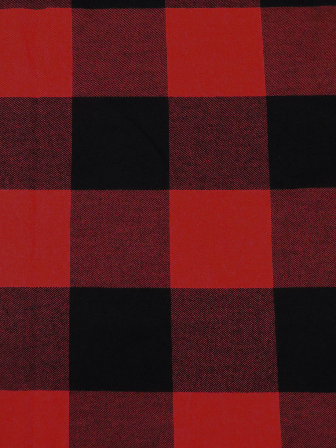 Black/Firebrick 100% Cotton Plaid Weave Yarn-Dyed Flannel Shirting - NY Designer - 58W