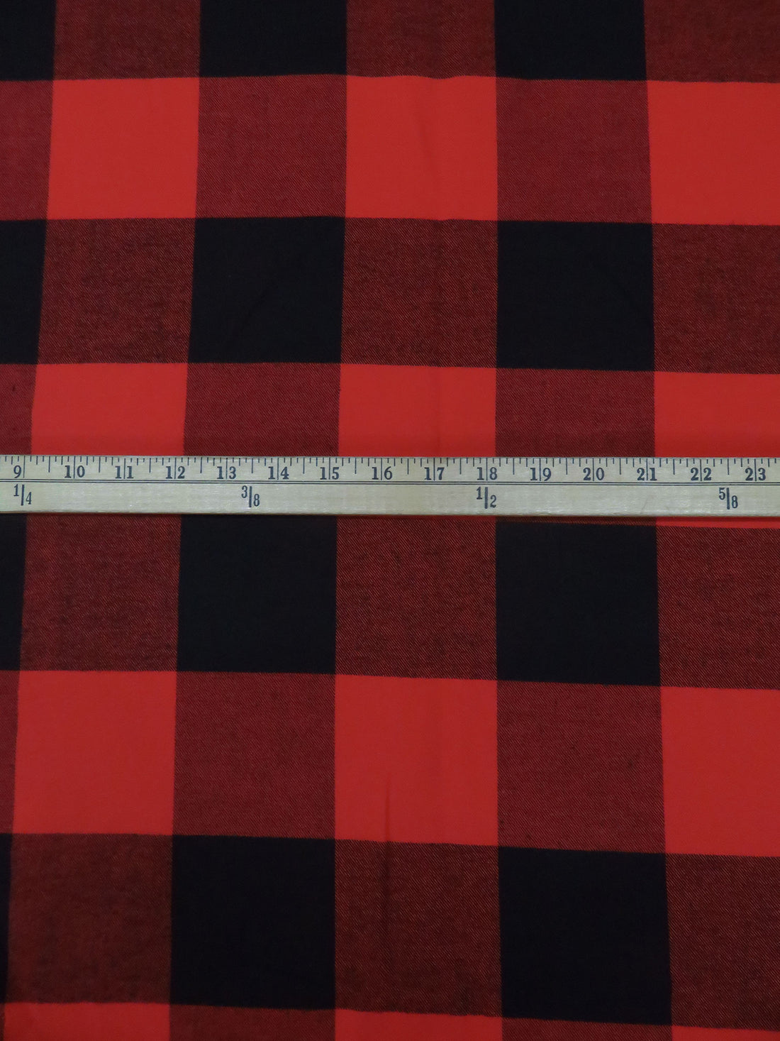 Black/Firebrick 100% Cotton Plaid Weave Yarn-Dyed Flannel Shirting - NY Designer - 58W
