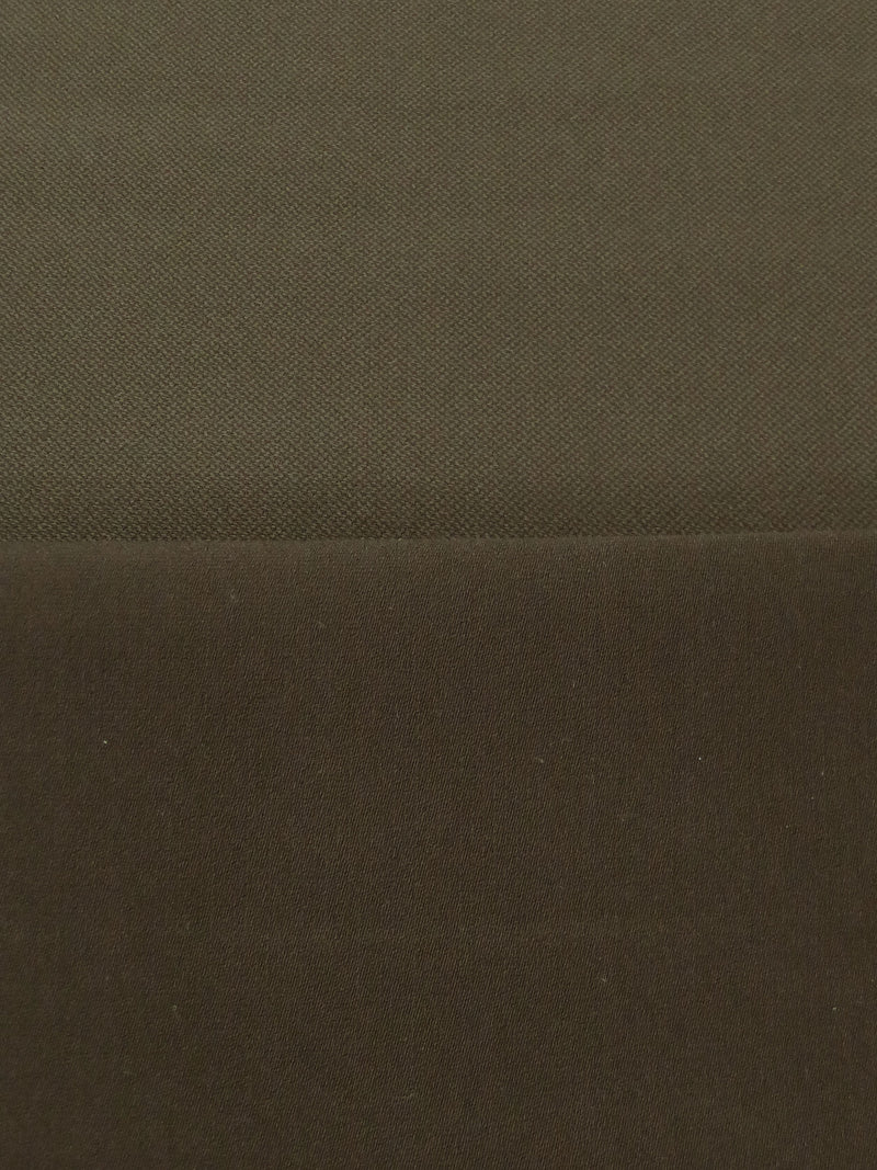 Woodland Brown/Olive 100% Polyester Fine Crepe Suiting - Famous Dress Designer - 58W