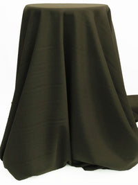 Woodland Brown/Olive 100% Polyester Fine Crepe Suiting - Famous Dress Designer - 58W