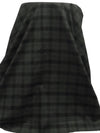 Black/Charcoal 100% Cotton Plaid Weave Yarn-Dyed Flannel Jacket Weight Shirting - NY Designer - 56W