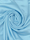 Sky Blue 100% Polyester Charmeuse - NY Designer - 58W